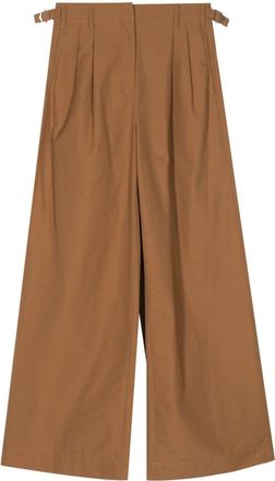 SIMKHAI Leroy wide-leg trousers - women - Cotton/Polyamide - 4 - Brown