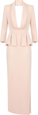 Elisabetta Franchi Avondjurk - Dames - Avondkleed - Roze - M - Satijn - Kleedjes