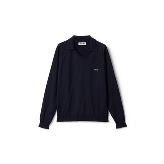 Miu Miu Wool Polo Sweater, Woman, Blue/grey, Size 36