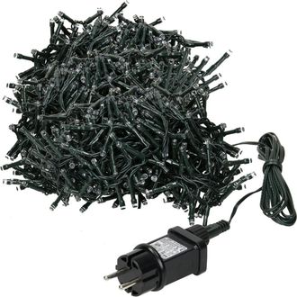 ECD Germany Luces de navidad 1200 LED 24m blanco extra c&aacute;lido interior/exterior