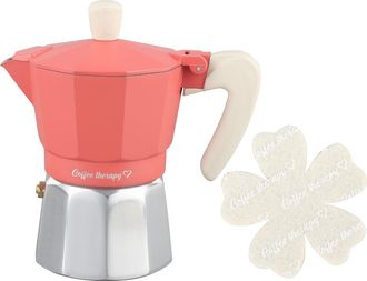 KASANOVA Caffettiera 3 tazze corallo Cooking Therapy