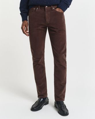GANT Men Slim Fit Corduroy Jeans (40/34) RICH BROWN