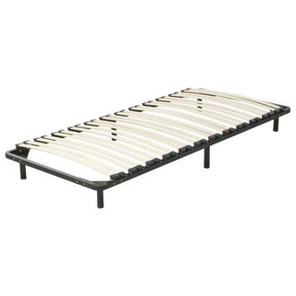 Beliani Somier De L&aacute;minas Independiente 180 X 200 Cm Con Patas Estructura De Metal 24 Listones De Madera Combourg