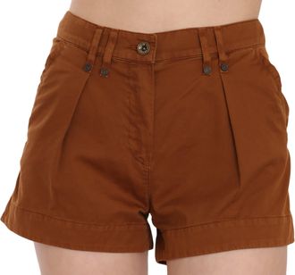 Plein Sud Mid Waist Cotton blue Mini Womens Shorts