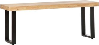 Klast Pie de cama de madera natural 120x47 cm