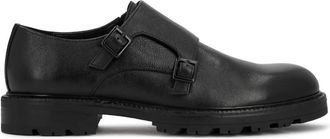Kazar Double Monk Strap Shoe - Heren - Nette schoenen - Zwart - 39 EU - Leer - Schoenen