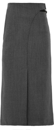 Beatrice .B Kokerrok met split aan de voorkant - Dames - Midirokken - Grijs - XS - Polyester - Rokken