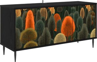 vidaXL Mueble De Tv Zaandam 102 X 33 X 51 Cm Roble Negro Vidaxl