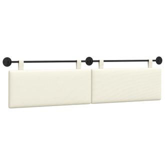vidaXL Cabecero Colgante Crema Tela De Pana Vidaxl