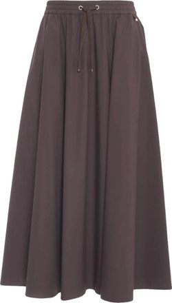 Herno Maxi Rok - Dames - Midirokken - Bruin - M - Rokken