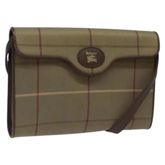 Burberry Pre-owned Cross Body Bags, female, Beige, Size: ONE SIZE Pre-owned Canvas Shoulder Bag