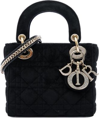 Dior Pre-owned Dior Mini Velvet Cannage Lady Ladies N64U88XG013XK2AT