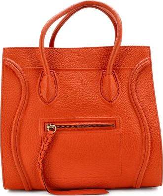 Celine Phantom Bag Grainy Leather Medium tote bag - Oranje