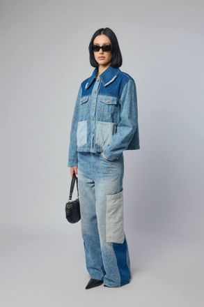 Ganni Vintage Patchwork Denim Jacket