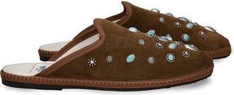 Fortela Flap Friulan Suede Leather Sabot in Bruciato at Nordstrom, Size 39