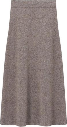 Max Mara A-lijn Midi Rok - Dames - Midirokken - Bruin - M - Wol - Rokken