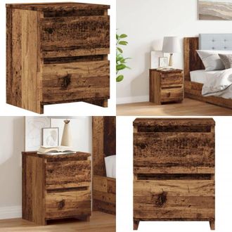 vidaXL Comodino Legno Antico 30x30x40 cm in Legno Multistrato - Comodino antico - Comodino industriale