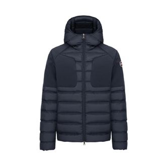 Colmar Down Jackets, male, Blue, M, Quilted Slim Fit Hooded Jacket