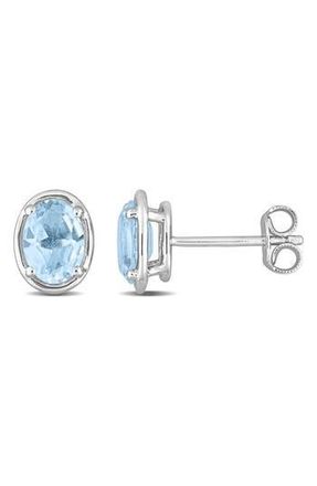 Delmar Sterling Silver Blue Topaz Stud Earrings at Nordstrom Rack