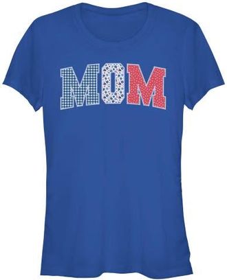 Minnie Mouse Juniors Minnie Mouse Mom Three Collegiate Patterns T Shirt in Royal Blue at Nordstrom, Size Xx-Large