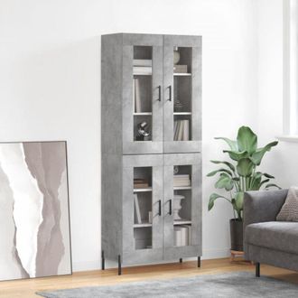 vidaXL Furniture Limited - Aparador Alto Madera Contrachapada Gris