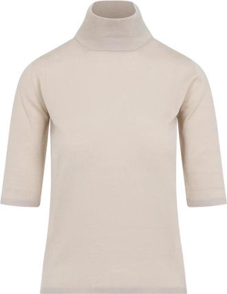 Max Mara Cecina Light Turtleneck - Dames - Coltruien - Beige - M - Wol - Truien & Vesten