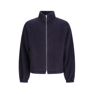 Jil Sander Sudadera con cremallera y bordado - Sweatshirts & Hoodies - Hombre - Azul - XL