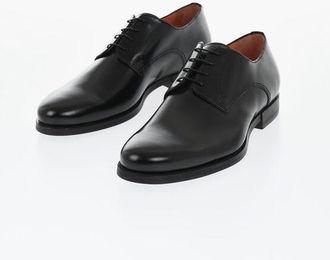 Santoni Leather Derby Shoes FAIZAN with Rubber Sole size 44,5