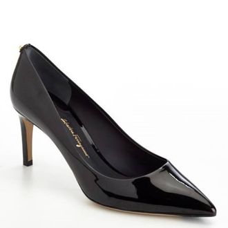 Ferragamo Alba 70 Patent Leather Pumps, Size 7 C