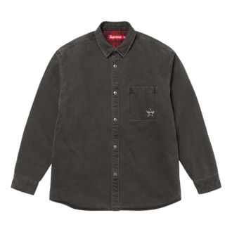 SUPREME FW25 Quilted Lined Denim Snap Shirt Black SUP-FW25-140-BLK