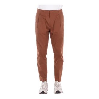 Dondup Straight Trousers, male, Brown, Size: W35 Ben Carrot Poplin Trousers