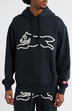Icecream Park Stud Logo Cotton French Terry Hoodie in Black at Nordstrom, Size X-Large