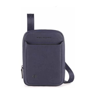 Piquadro Messenger Bags, male, Blue, Size: ONE SIZE Black Square Crossbody Bag