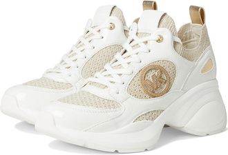 Michael Kors Zuma Knit Trainer Womens Shoes Pale Gold : 8.5 M