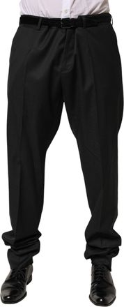 Dolce & Gabbana Black Wool Formal Dress Men Trouser Mens Pants