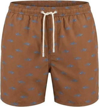 Saint Barth Patmos Zwemshorts - Heren - Strandmode - Bruin - 2XL - Katoen - Badmode