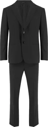 Giorgio Armani Black Tailored Slim-Fit Wool Suit