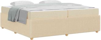 vidaXL Estructura De Cama Con Colch&oacute;n Crema 200 X 200 Cm Tela Vidaxl