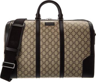 Gucci Medium Gg Supreme Canvas & Leather Duffel Bag