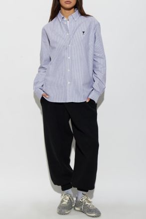 Ami Striped Shirt, Womens, Blue