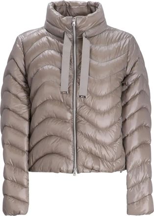 Herno Gewatteerd jack met opstaande hals - Grijs