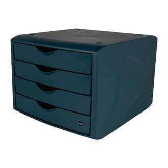 Helit Helit - Caj&oacute;n Con Tope De Extracci&oacute;n 4 Cajones Azul H215xa265xp332mm