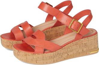 Franco Sarto Tilly Womens Wedge Shoes Coral Pink : 5.5 M, Leather/Rubber