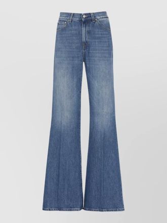 Dondup flared straight leg denim five pocket trousers