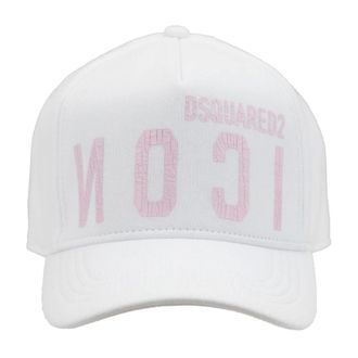 Dsquared2 Caps, unisex, White, Size: ONE SIZE Snapback Baseball Cap with Icon Print