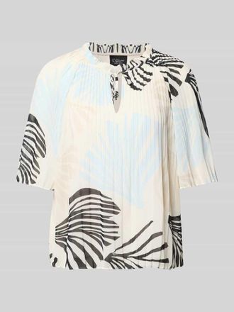 s.Oliver Black Label Regular Fit Blusenshirt in Plissee-Optik in Offwhite, Gr&ouml;&szlig;e 34