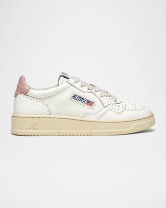 Autry Medalist Low-Top Bicolor Leather Sneakers