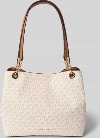 Michael Kors Tote Bag mit Allover-Logo-Print Modell Kensington in Ecru, Gr&ouml;&szlig;e 1