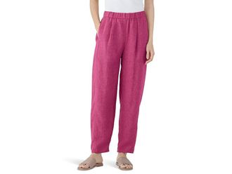 Eileen Fisher Lantern Pants Womens Casual Pants Geranium : MD 28, Cotton/Spandex