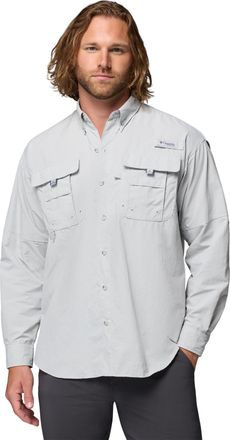 Columbia Mens Bahama II Long Sleeve Shirt, 2024 Cool Grey, Medium